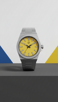 Stainless steel artisan yellow edition watch